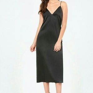 NWT Bebe black silk dress